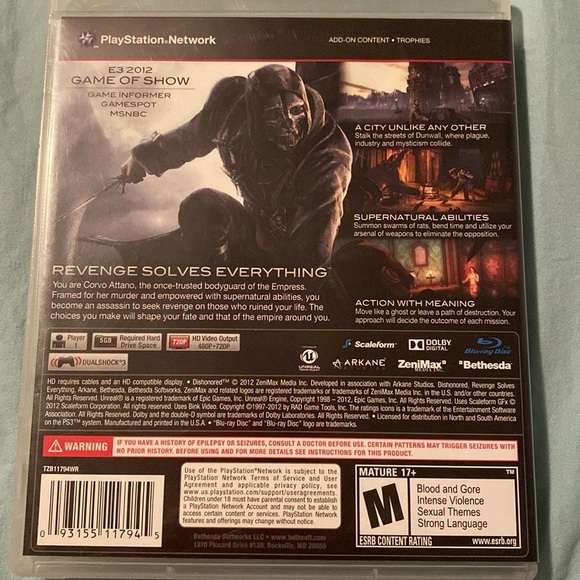 PS3 Dishonored Video Game - Picture 2 of 5